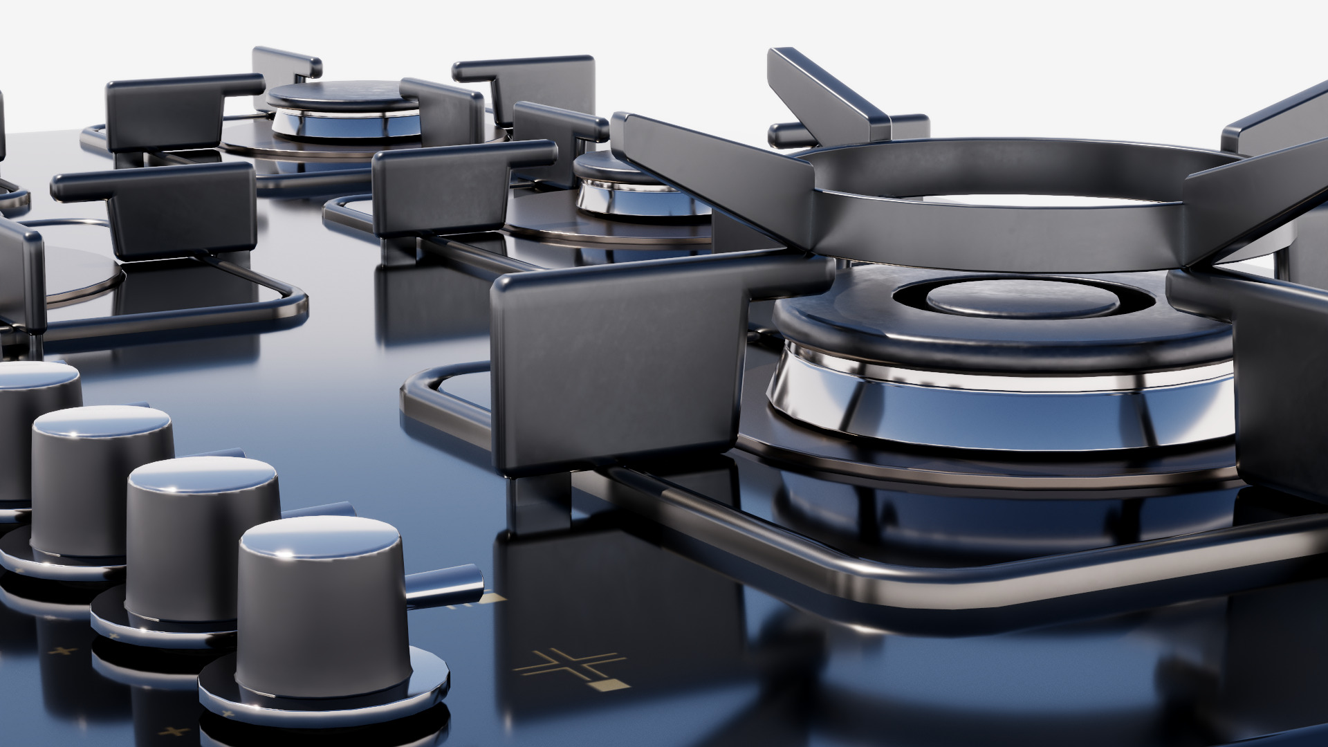 Table gas Low-poly 3D model_2