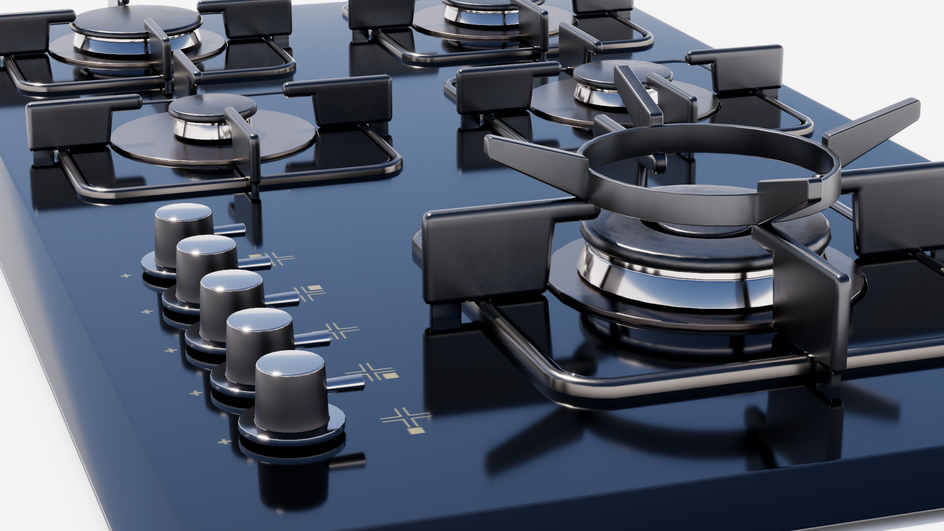 Table gas Low-poly 3D model_1