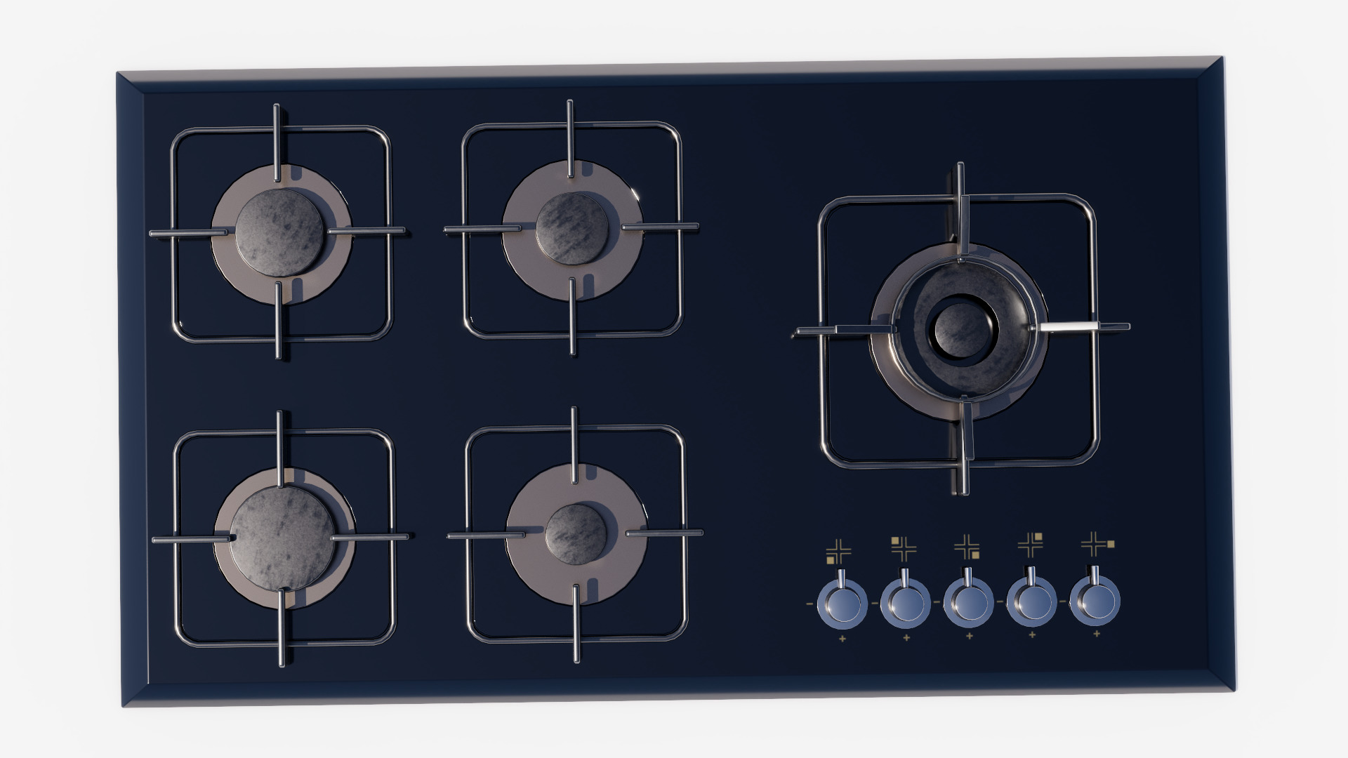 Table gas Low-poly 3D model_4