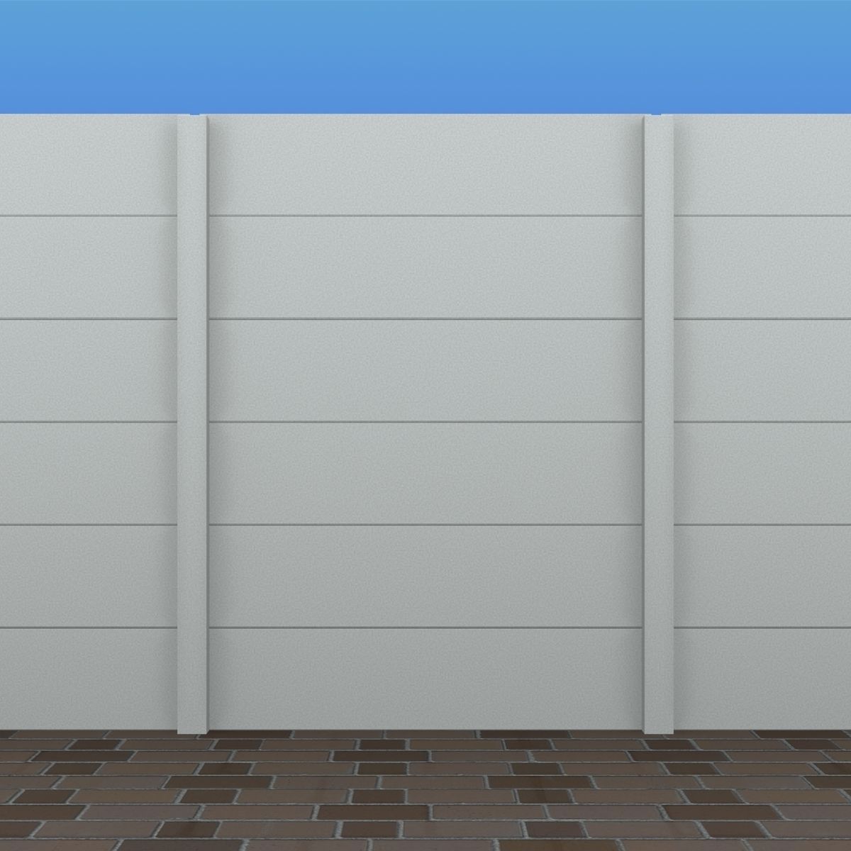 Vibracrete Fence 3D model_1