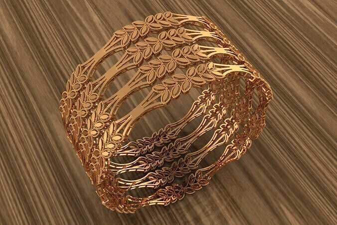 1188 Petal Weave Bangle 60MM-6gm 3D print model