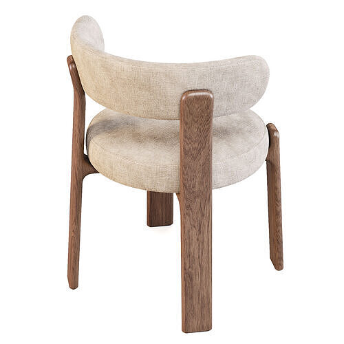 KaveHome Granite 4-Leg - Dining Chair 3D model 6