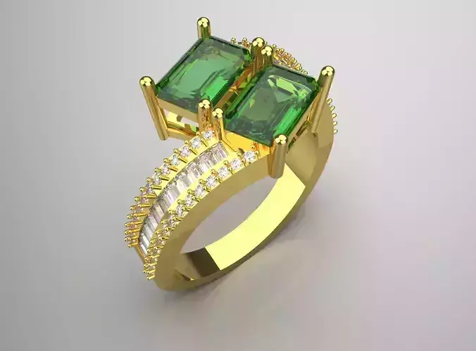 Womens luxury printable STL file Ring jr00154