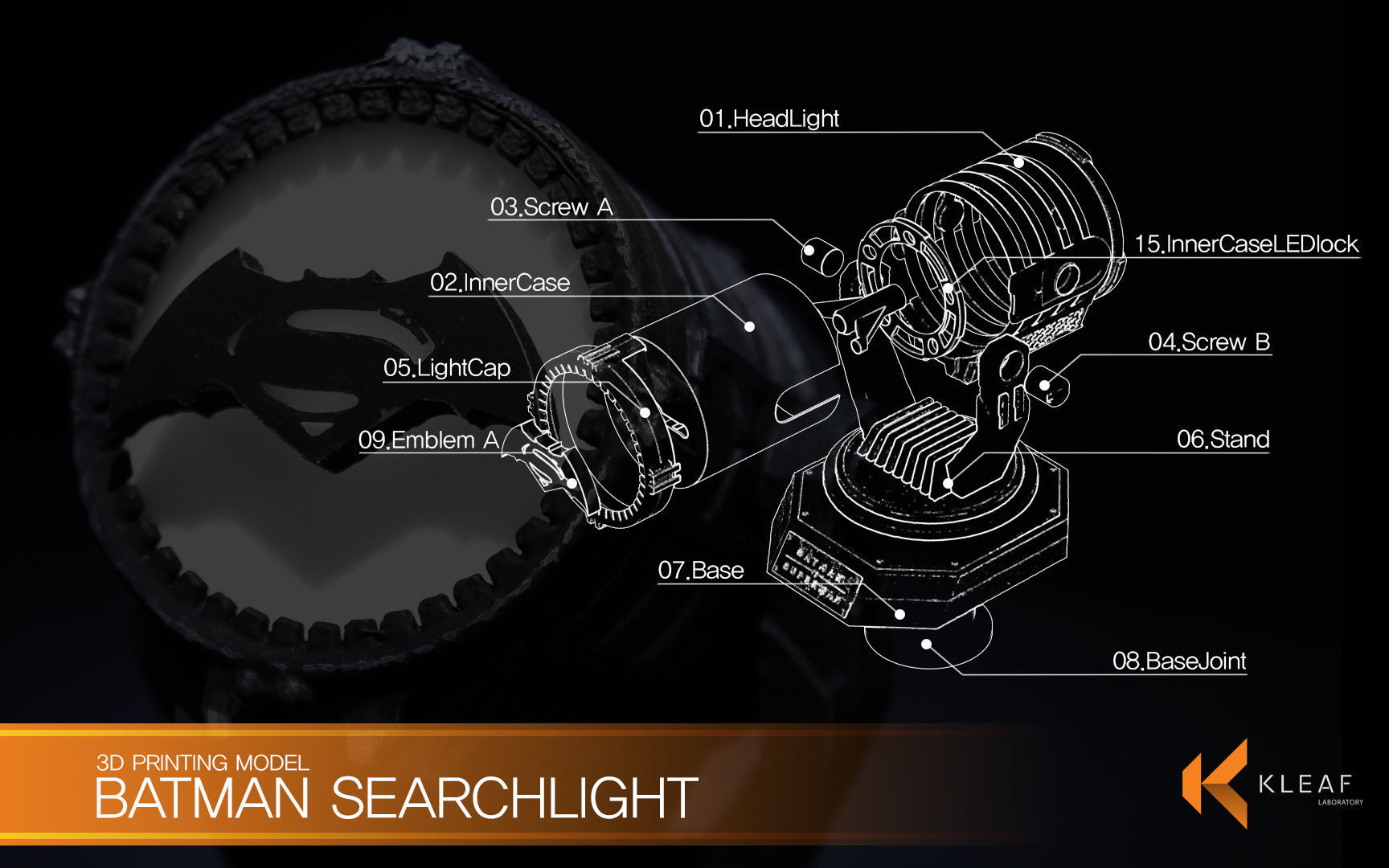 Batman Searchlight Set 3D print model_4