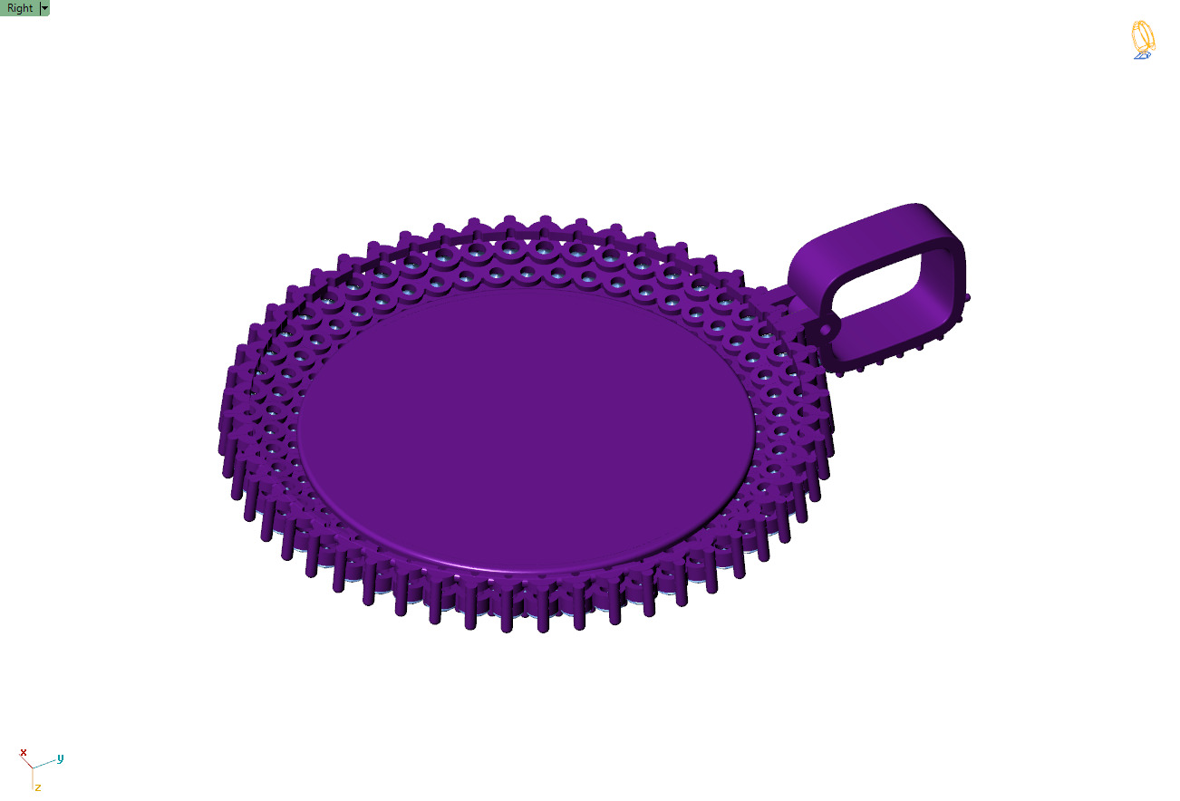 Custom Picture Pendant - Memory Picture diamond 3D print model_11