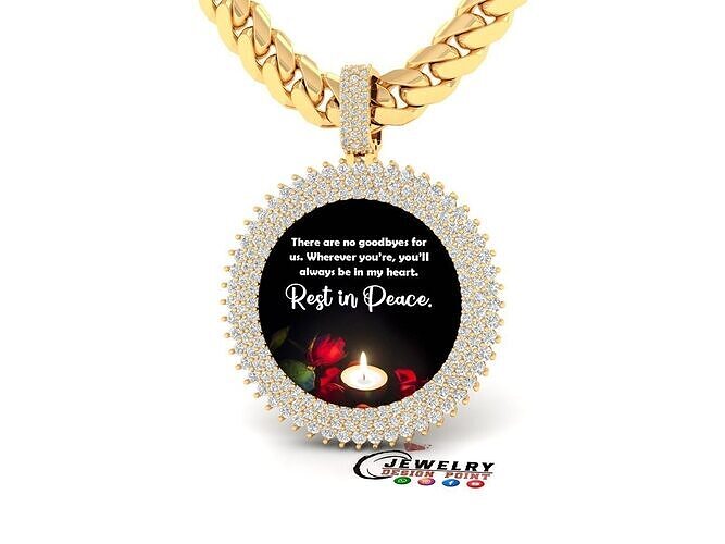 Custom Picture Pendant - Memory Picture diamond 3D print model