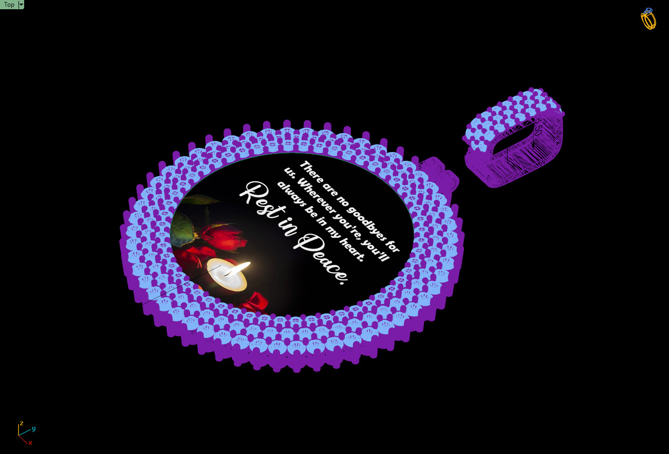 Custom Picture Pendant - Memory Picture diamond 3D print model_14