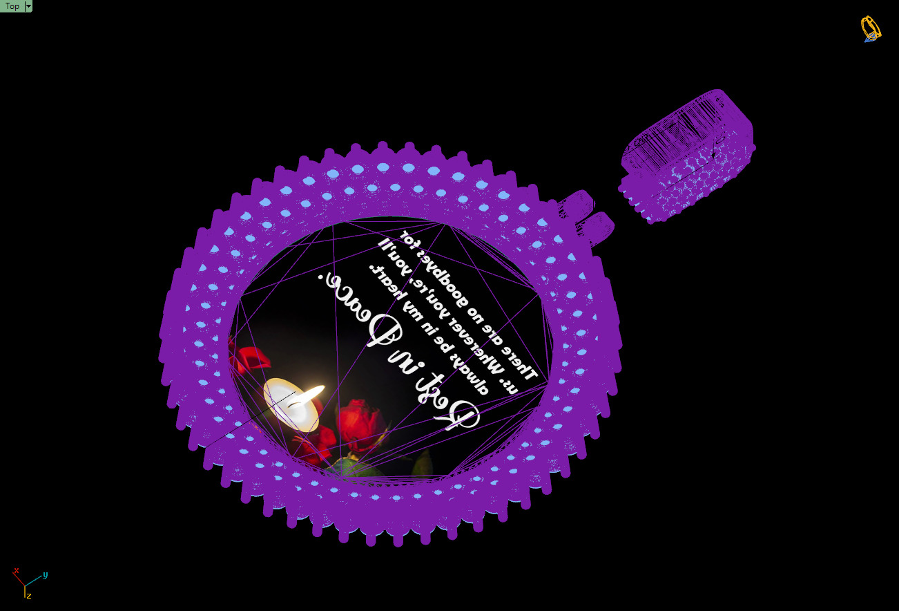 Custom Picture Pendant - Memory Picture diamond 3D print model_13