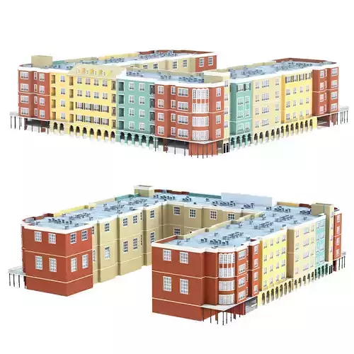 Residential complex 3D model
