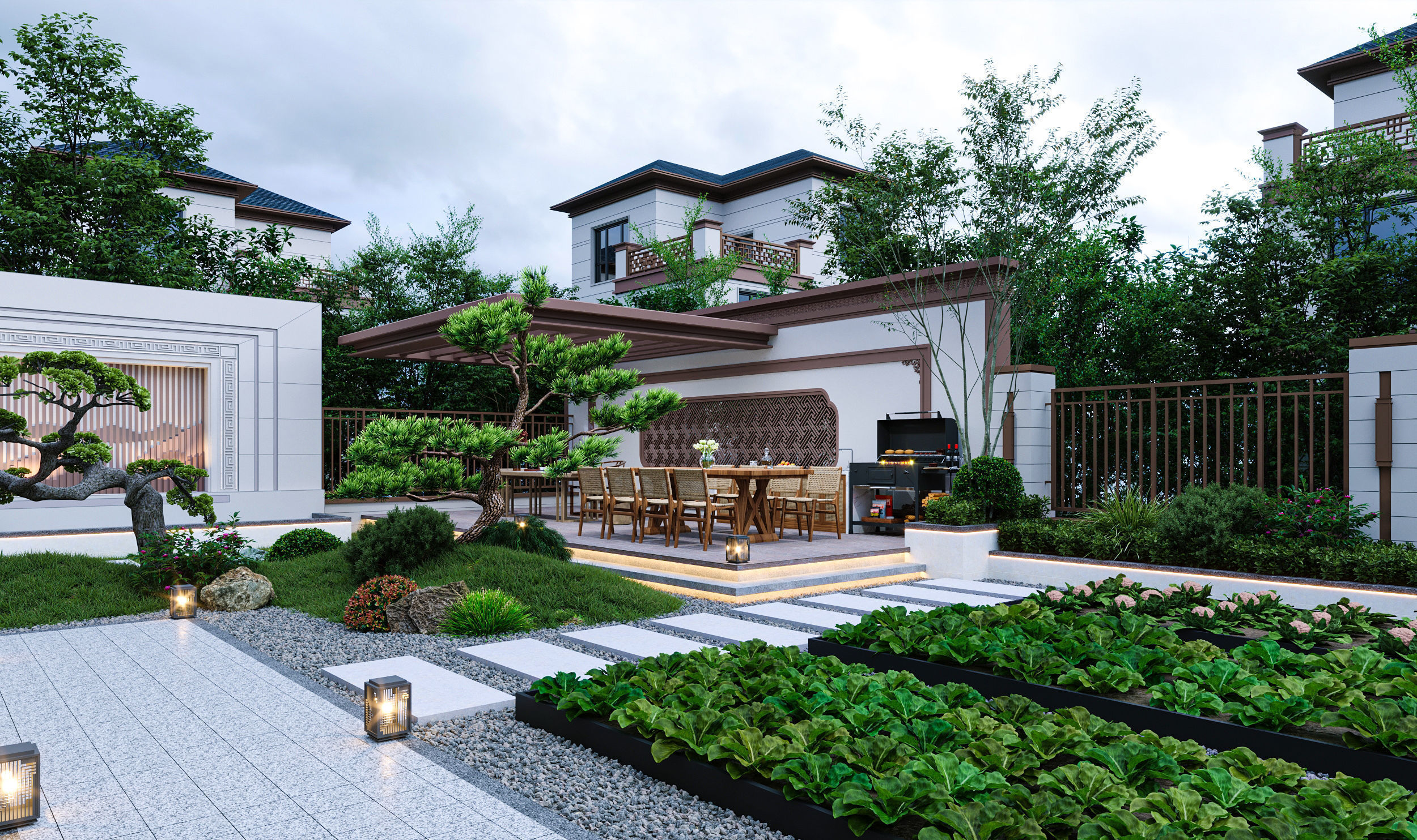 chinese courtyard 3D model_1