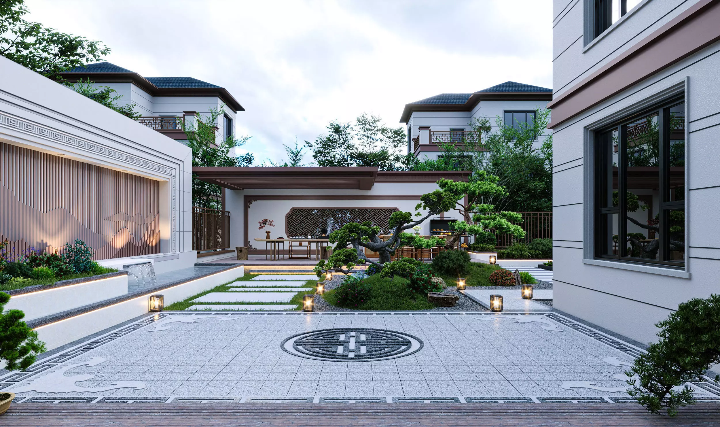 chinese courtyard 3D model_0