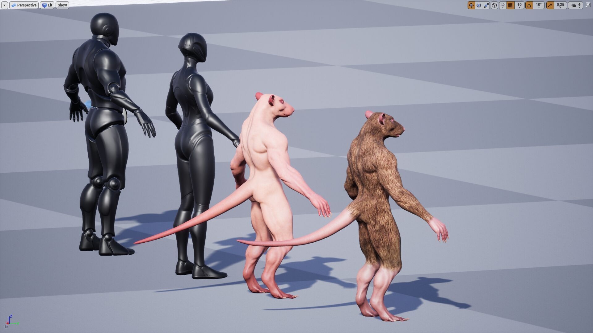 Rat low-poly 3D model Low-poly 3D model_10