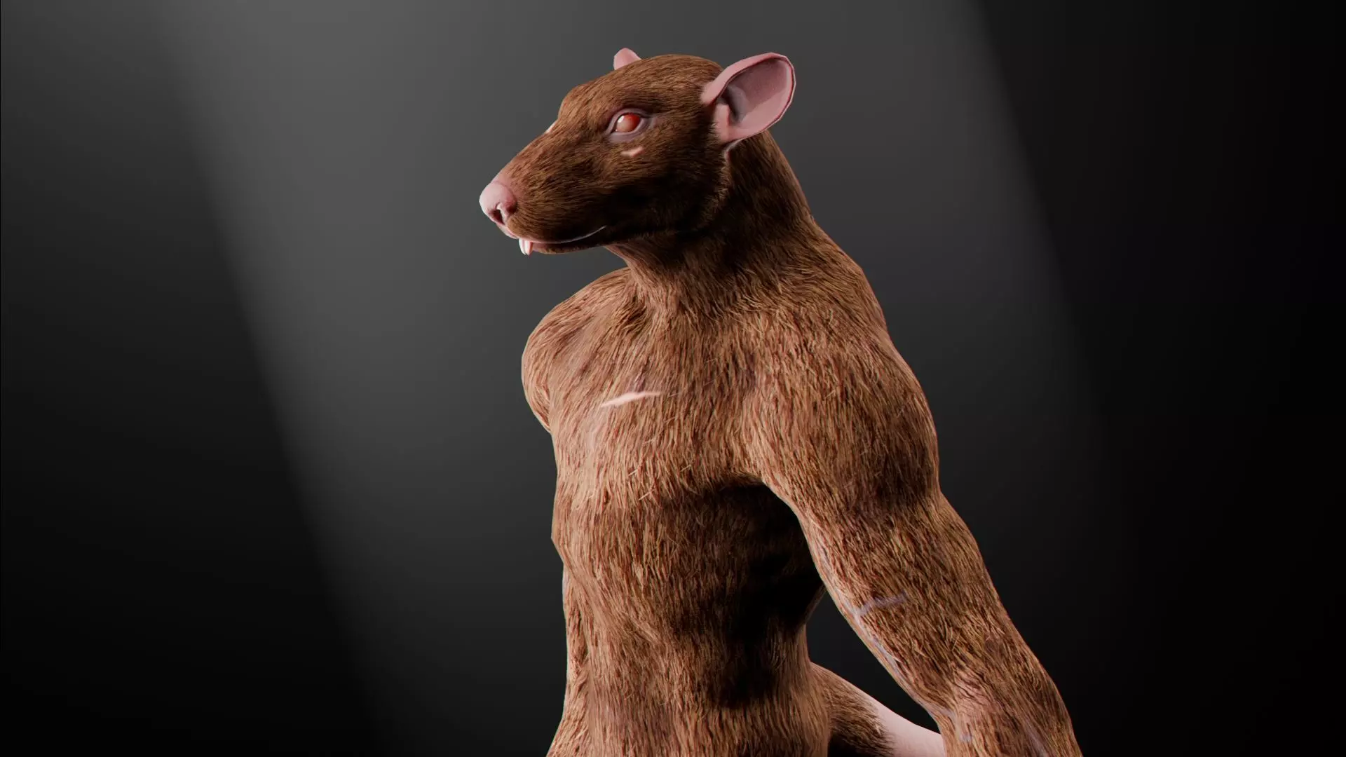 Rat low-poly 3D model Low-poly 3D model_0