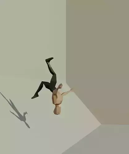 Backflip Animation Rigged in Blender Free 3D model