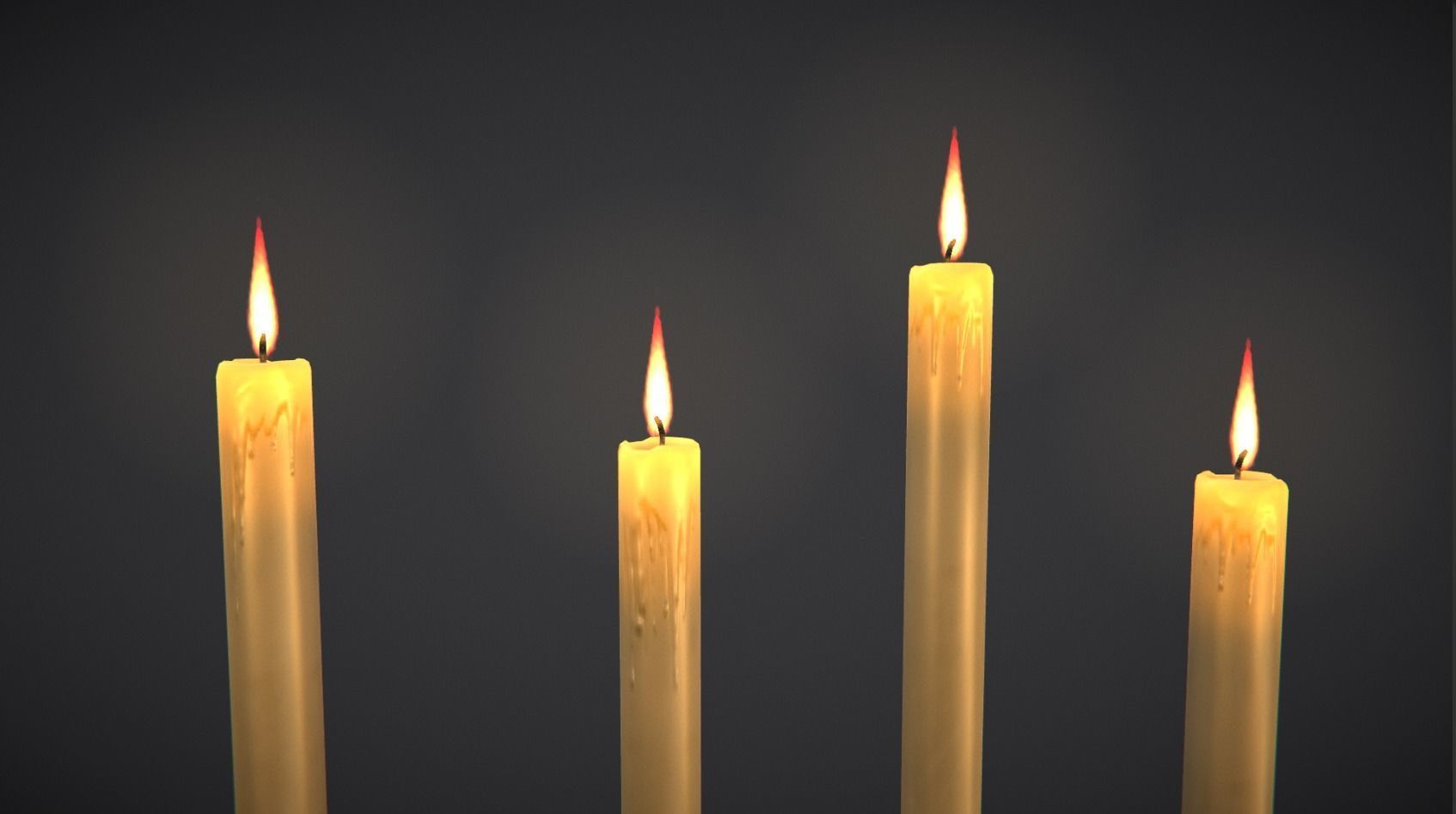 Life Candles Pack Low-poly 3D model_2