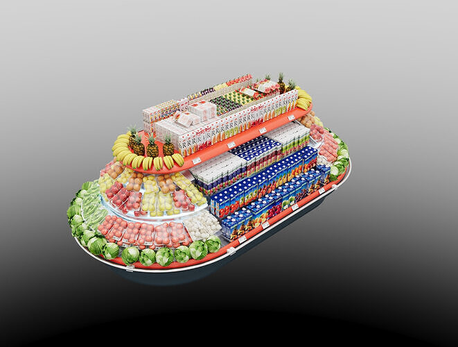 Modern display stand 3D model