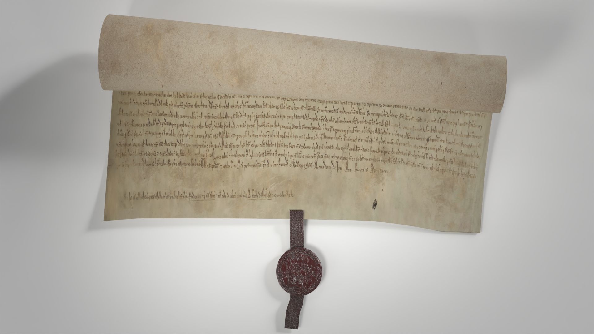 Magna Carta Scroll Low-poly 3D model_4