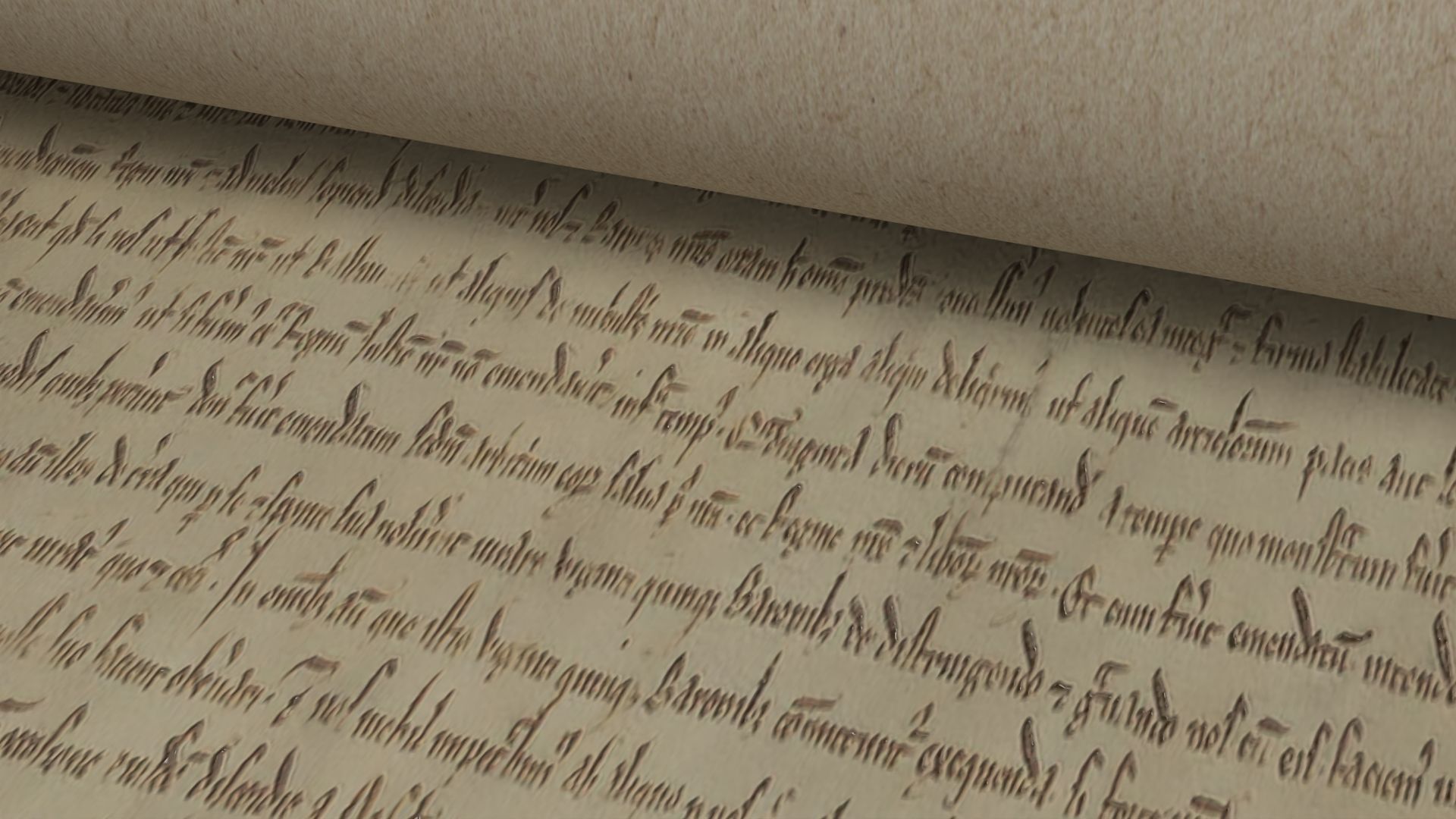 Magna Carta Scroll Low-poly 3D model_8