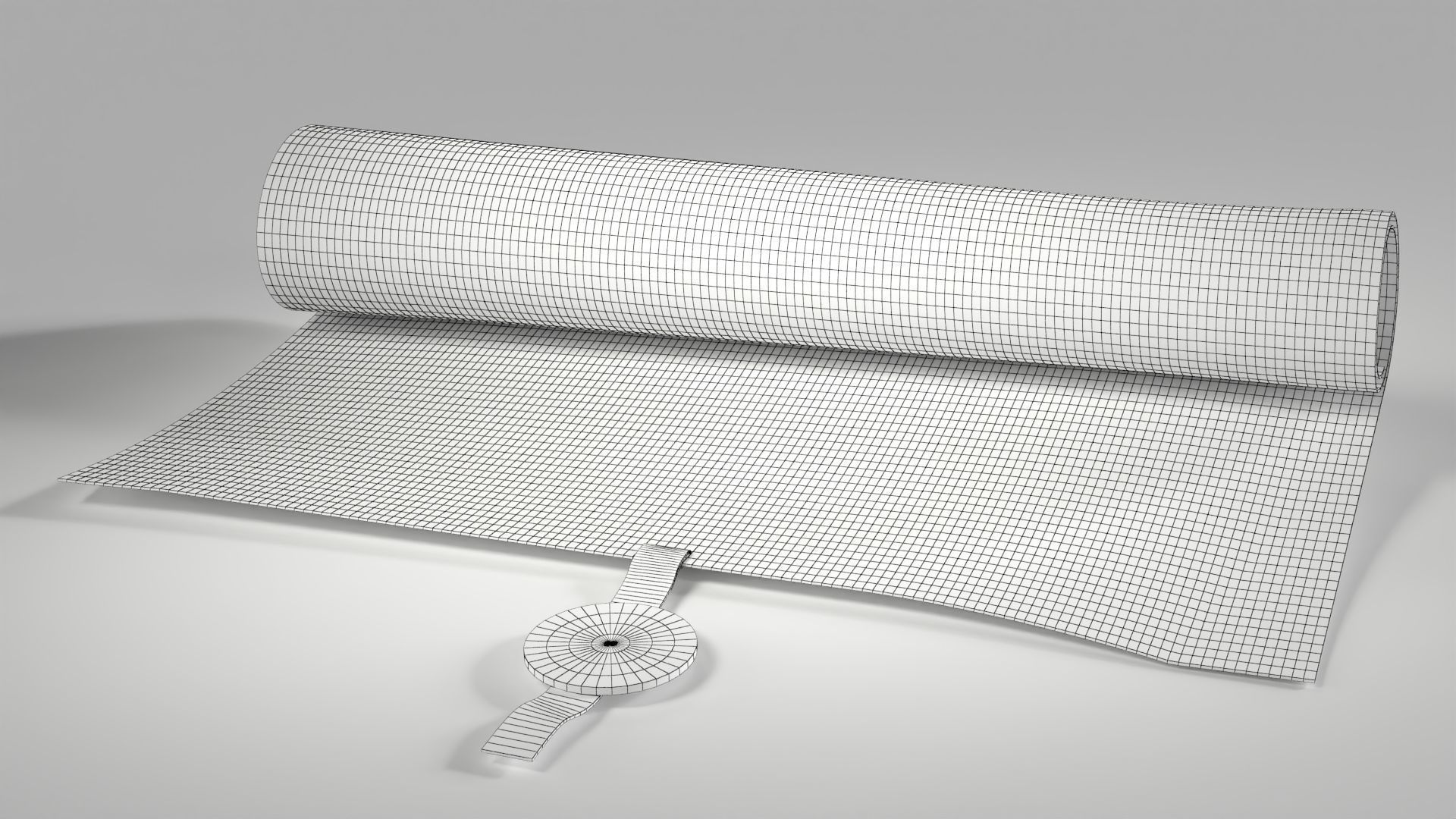 Magna Carta Scroll Low-poly 3D model_2