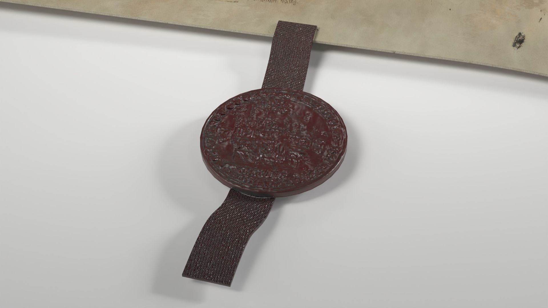 Magna Carta Scroll Low-poly 3D model_7
