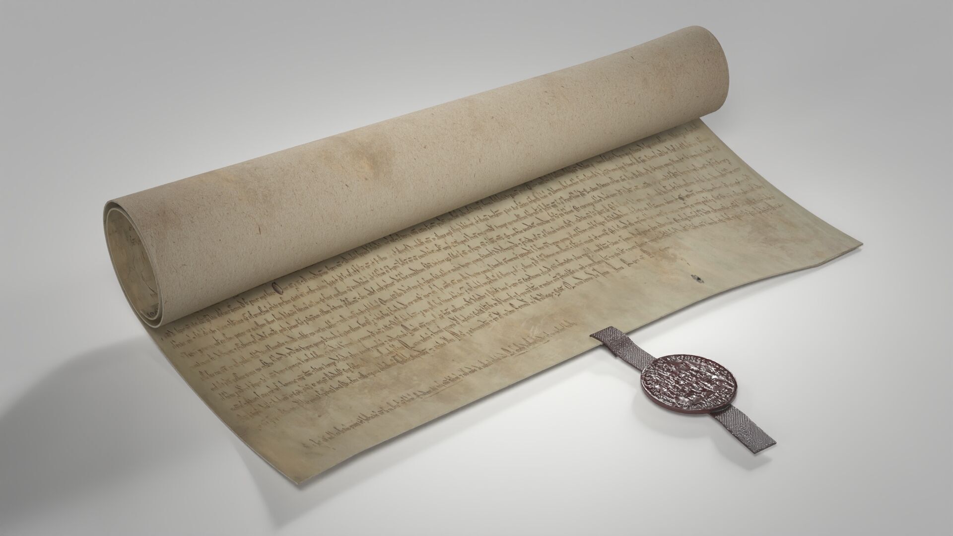 Magna Carta Scroll Low-poly 3D model_3