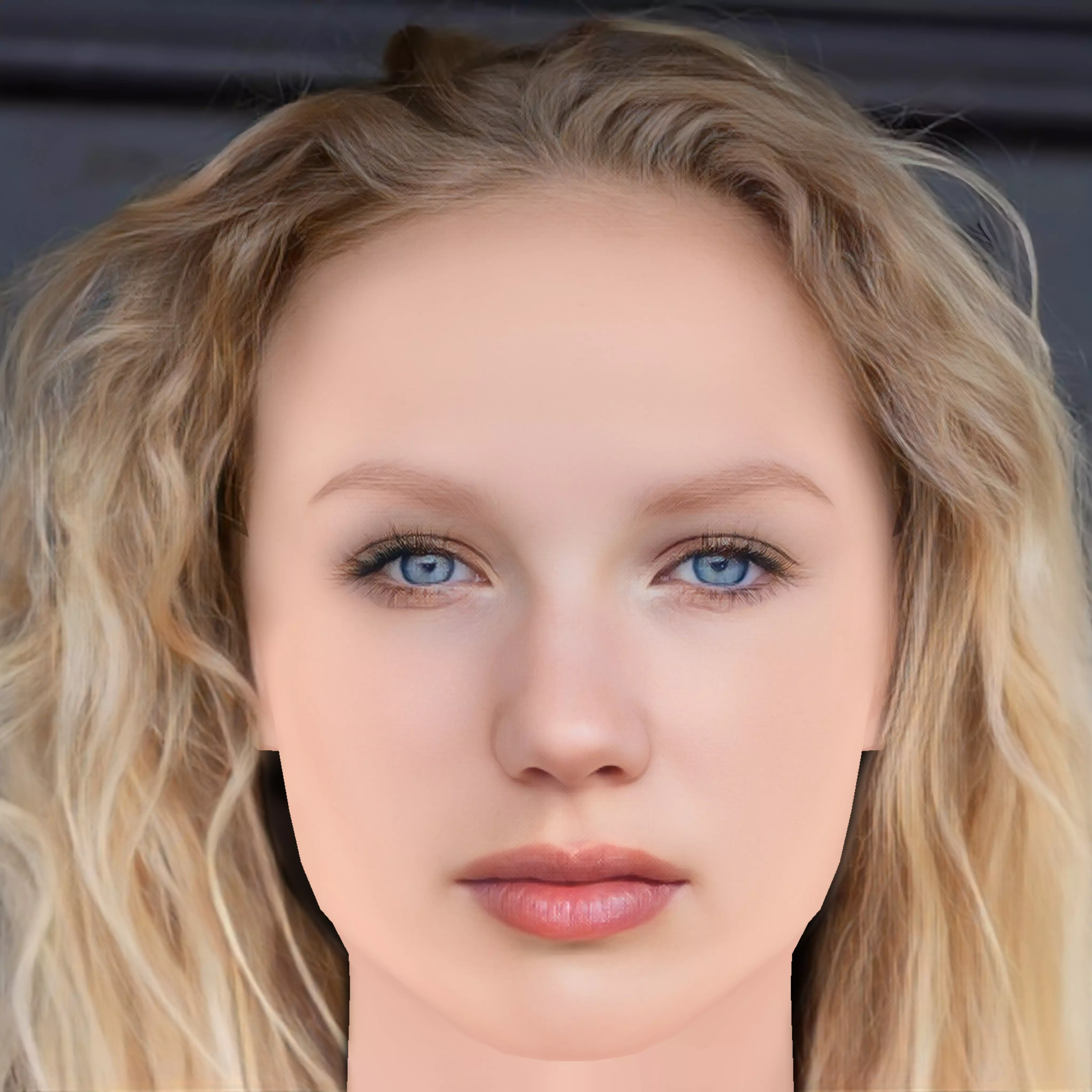 Helena Zengel Head - No Hair - Low poly head for game Low-poly 3D model