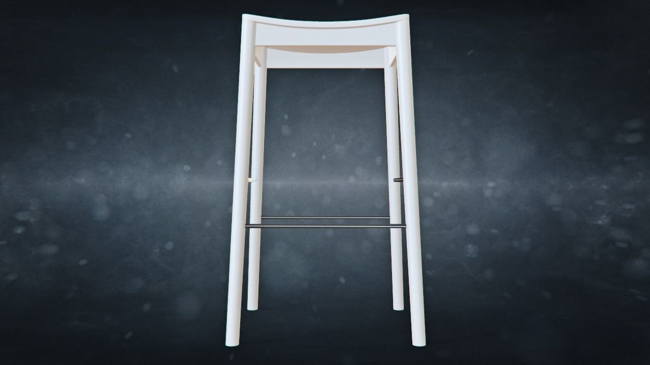 Tangerine Stool by Resident Simon James Design Low-poly 3D model_1