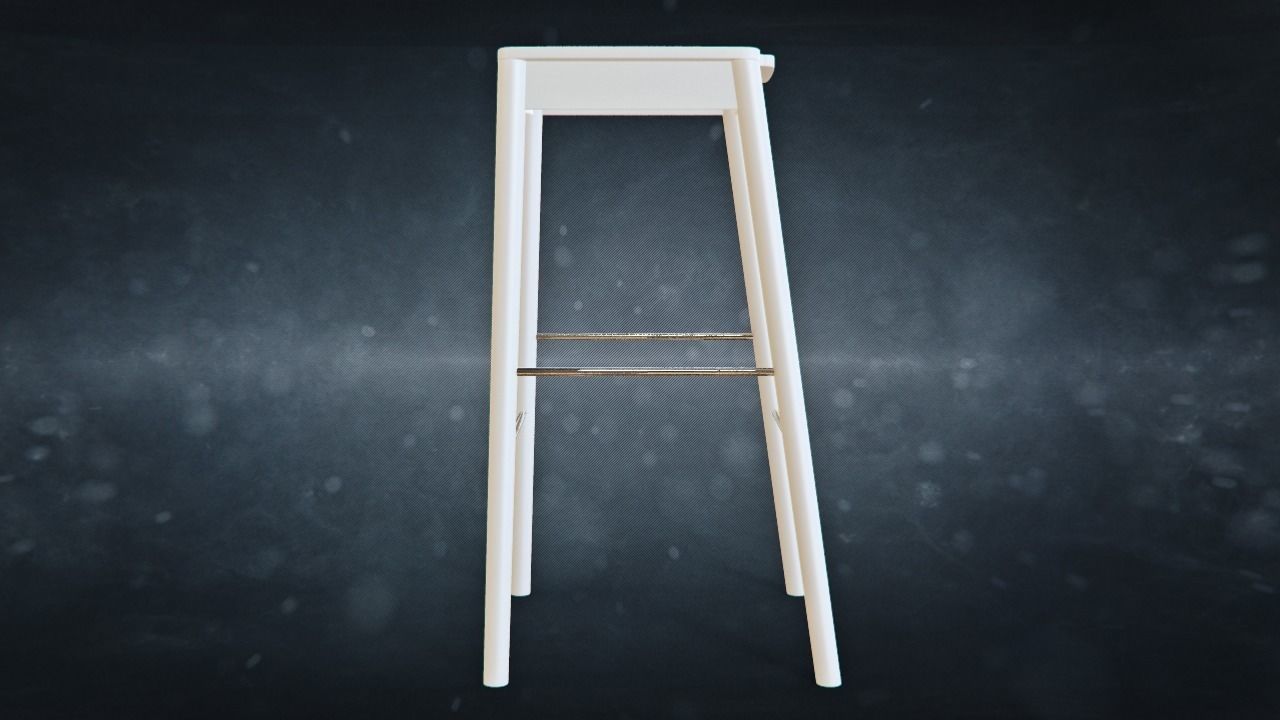 Tangerine Stool by Resident Simon James Design Low-poly 3D model_2