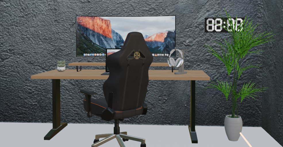 Modern PC Set Up 3D model_7