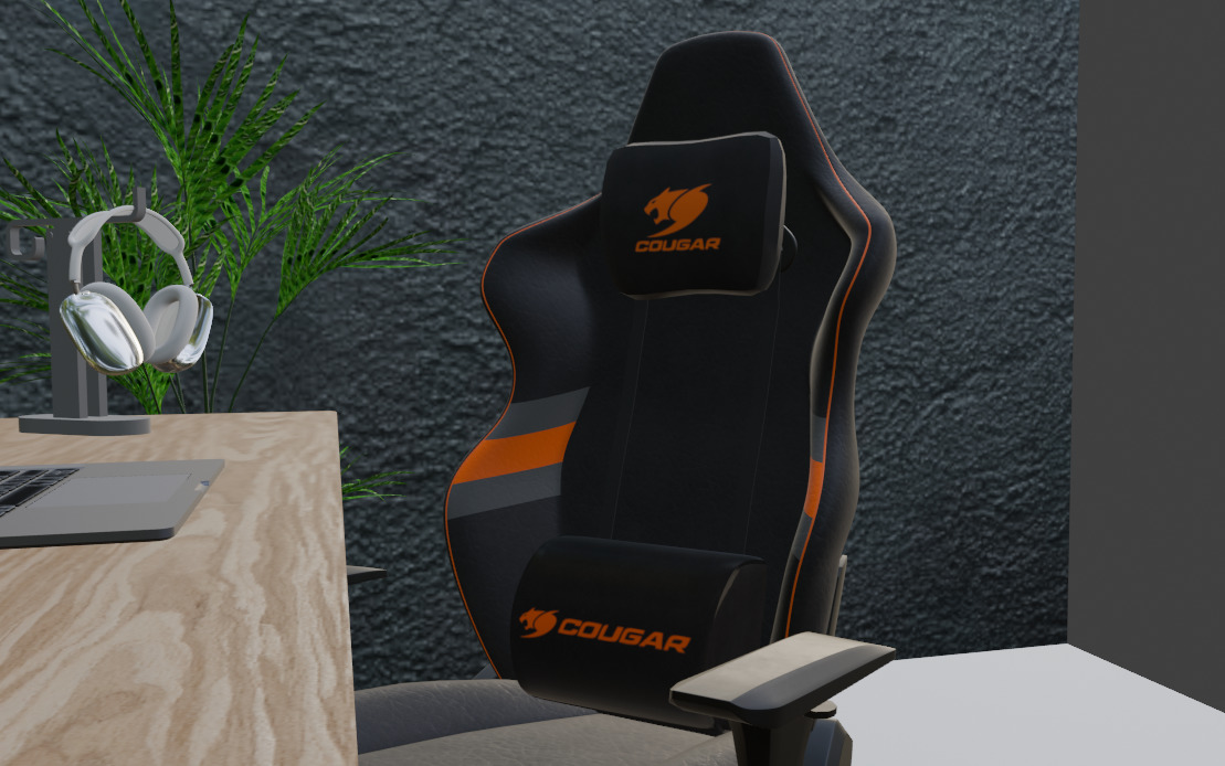 Modern PC Set Up 3D model_8