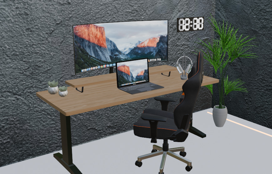 Modern PC Set Up 3D model_6