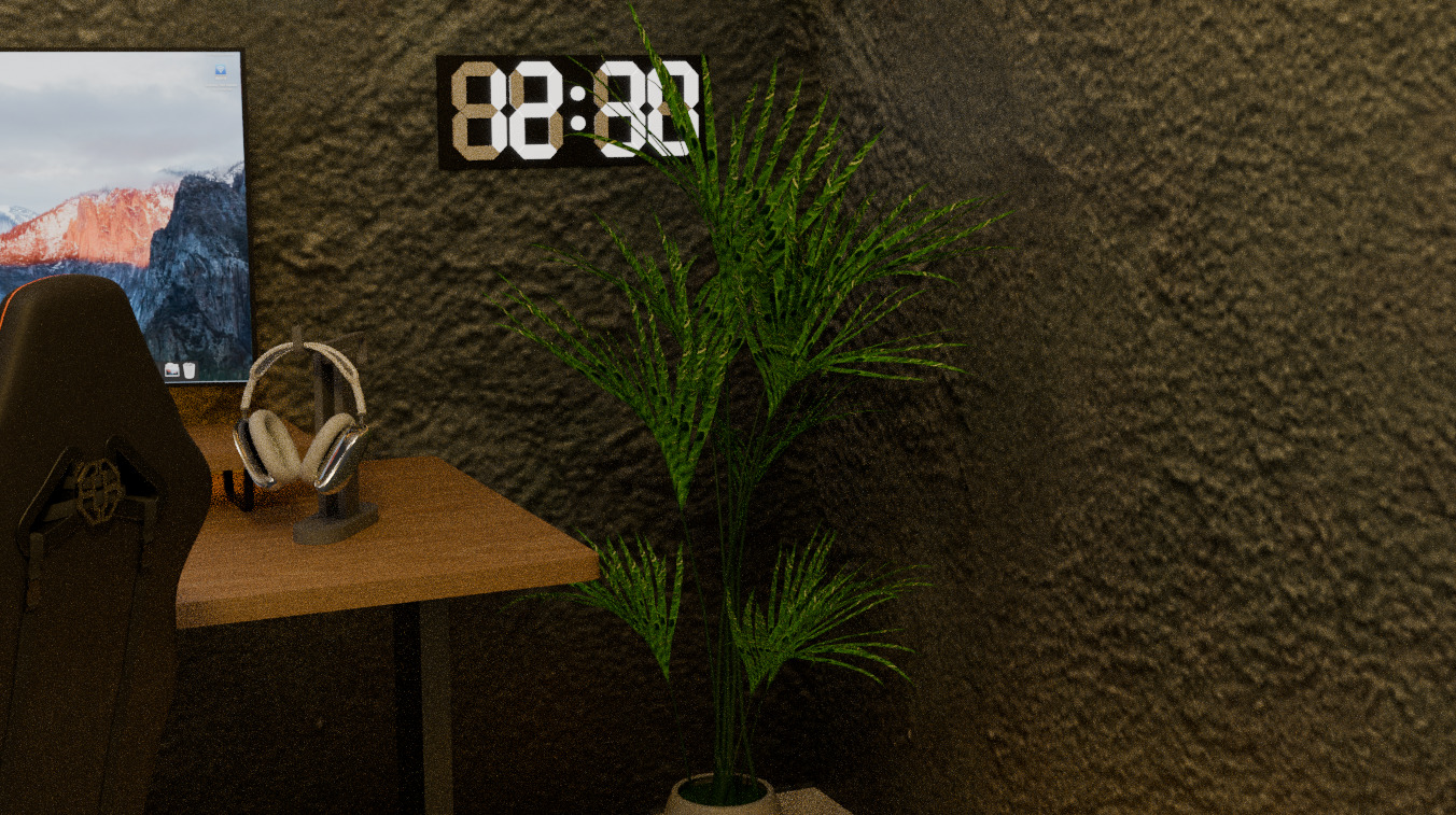 Modern PC Set Up 3D model_4