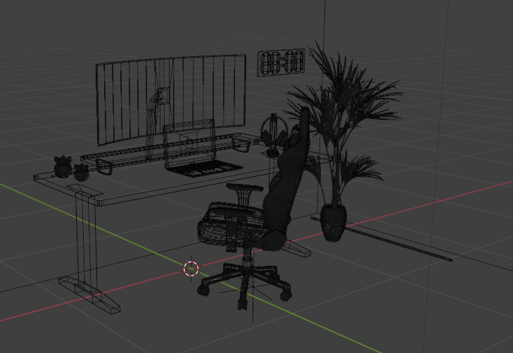 Modern PC Set Up 3D model_13