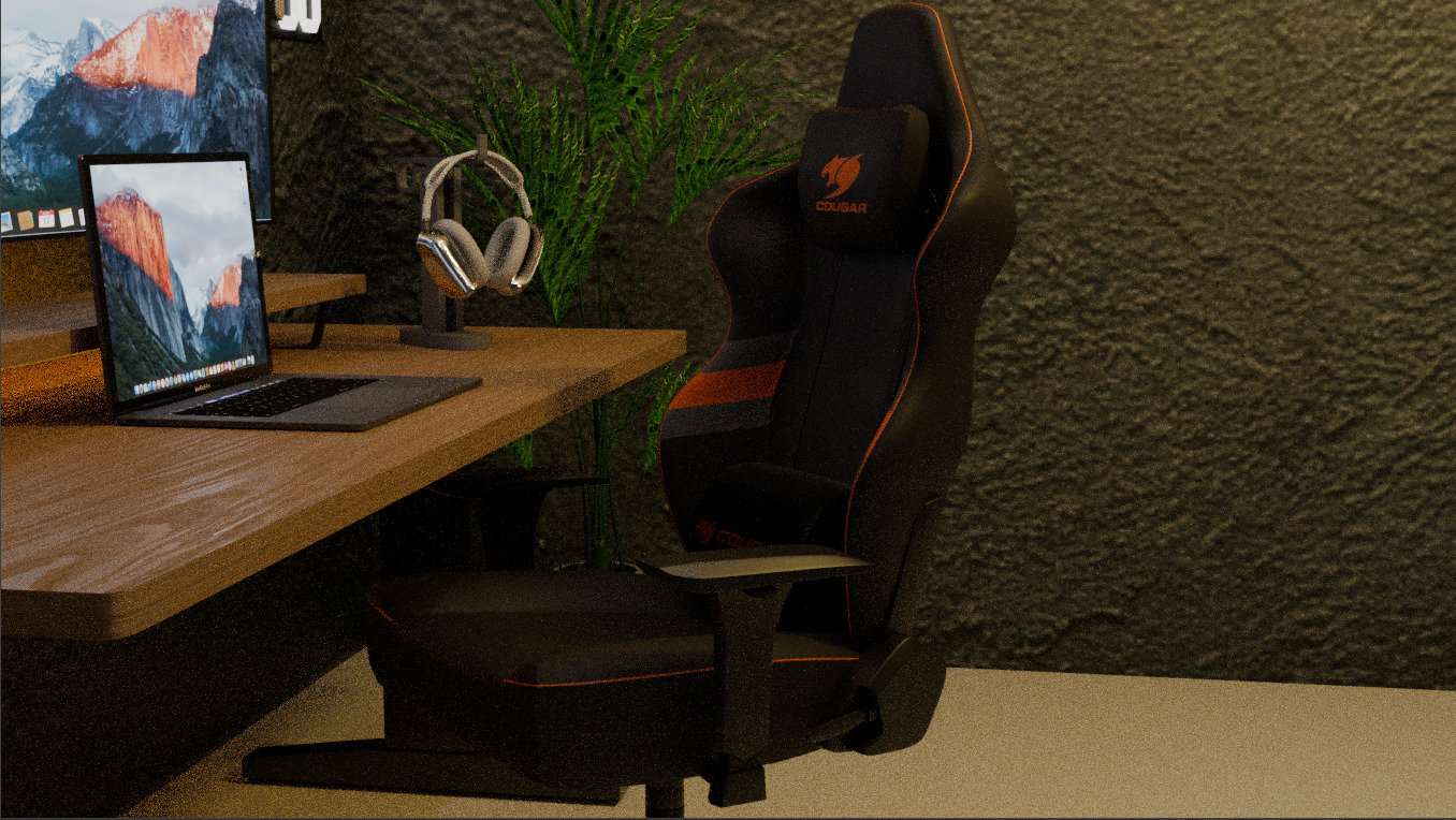 Modern PC Set Up 3D model_2