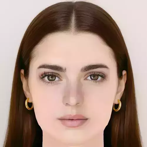 Joana Aguiar Head - No Hair - Low poly head for game Low-poly 3D model