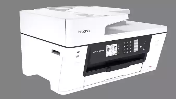 Office Inkjet Printer Scanner Copier Brother MFC Style  3D model