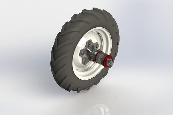 Agricultural Wheel hub 5xR16 Low-poly 3D model