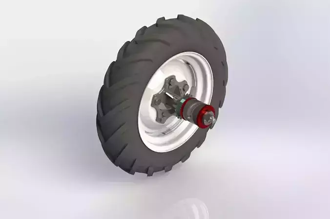 Agricultural Wheel hub 5xR16 Low-poly 3D model