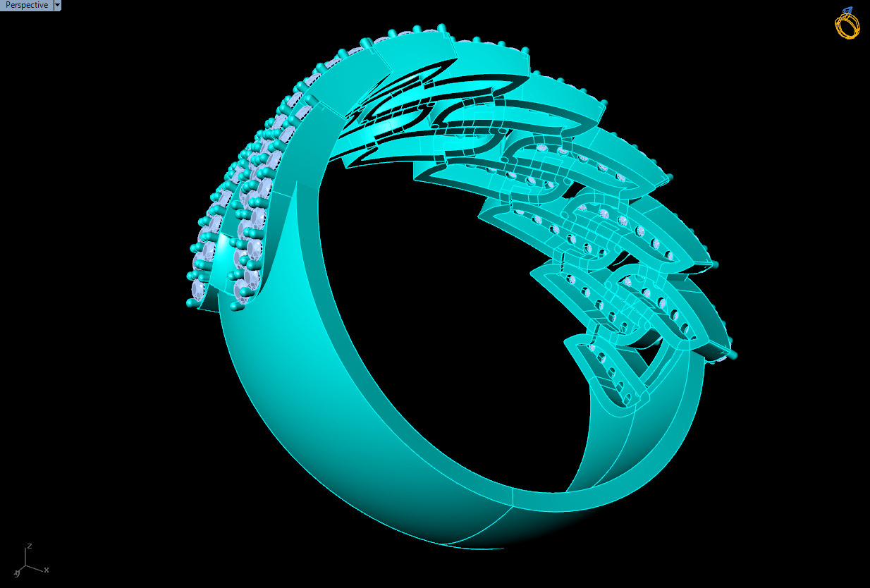 Chain ring - Miami Cuban ring - Link ring - N712913 3D print model_6