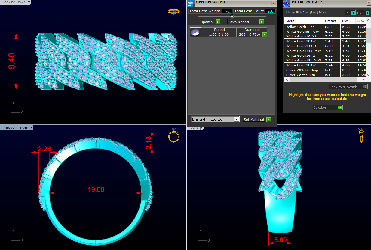 Chain ring - Miami Cuban ring - Link ring - N712913 3D print model_5