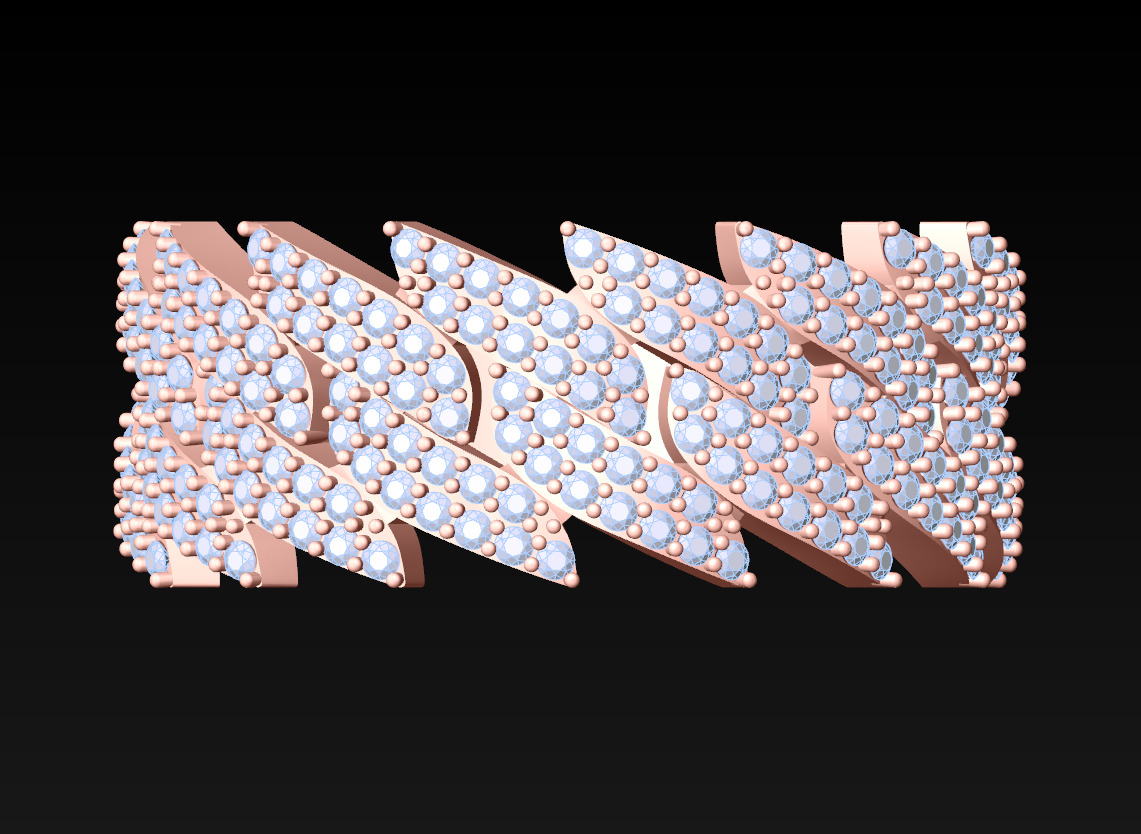 Chain ring - Miami Cuban ring - Link ring - N712913 3D print model_2