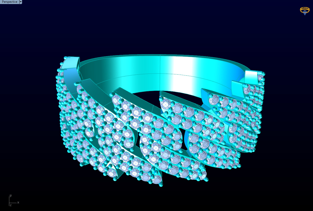Chain ring - Miami Cuban ring - Link ring - N712913 3D print model_9