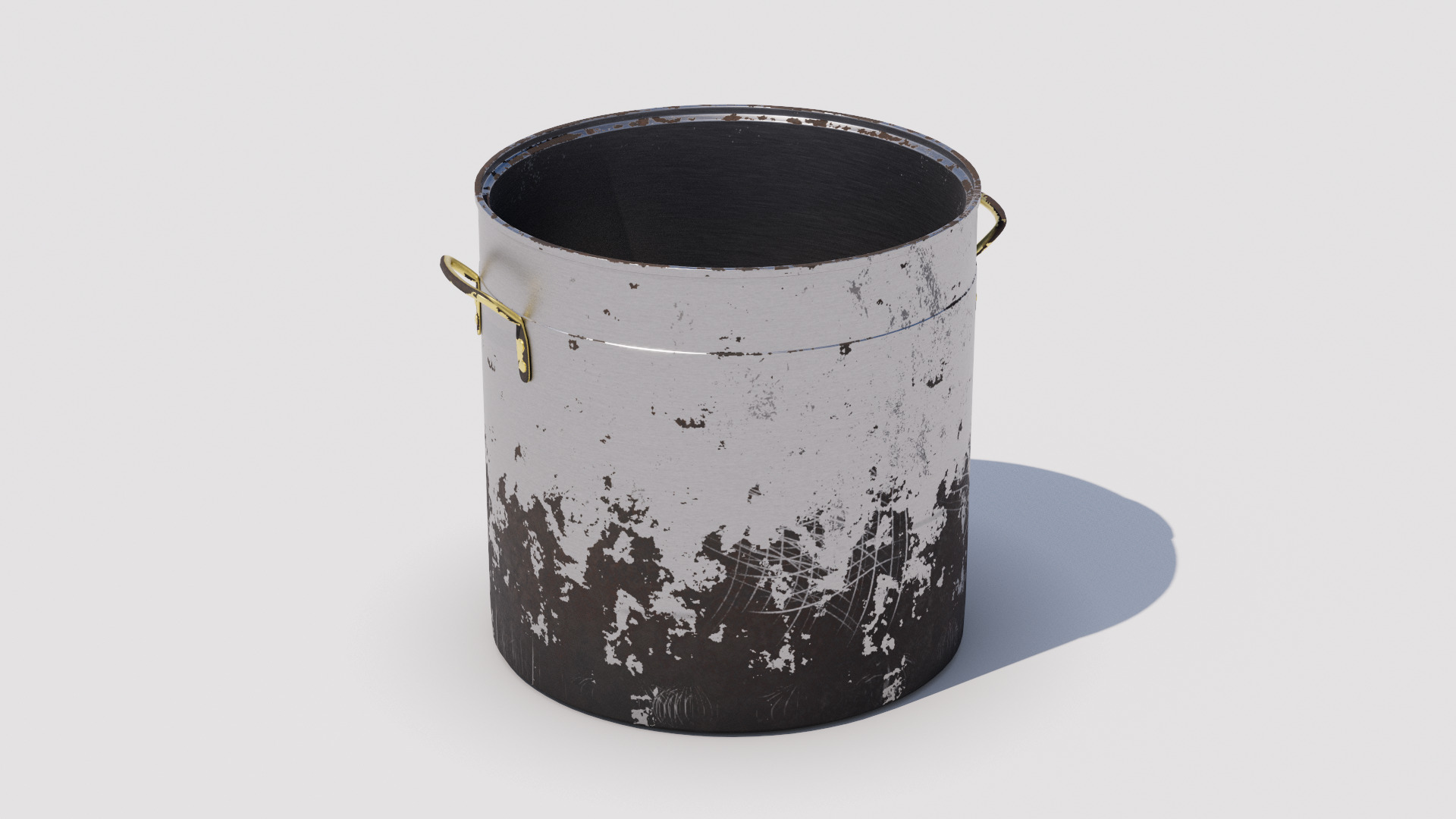Old pot Low-poly 3D model_2