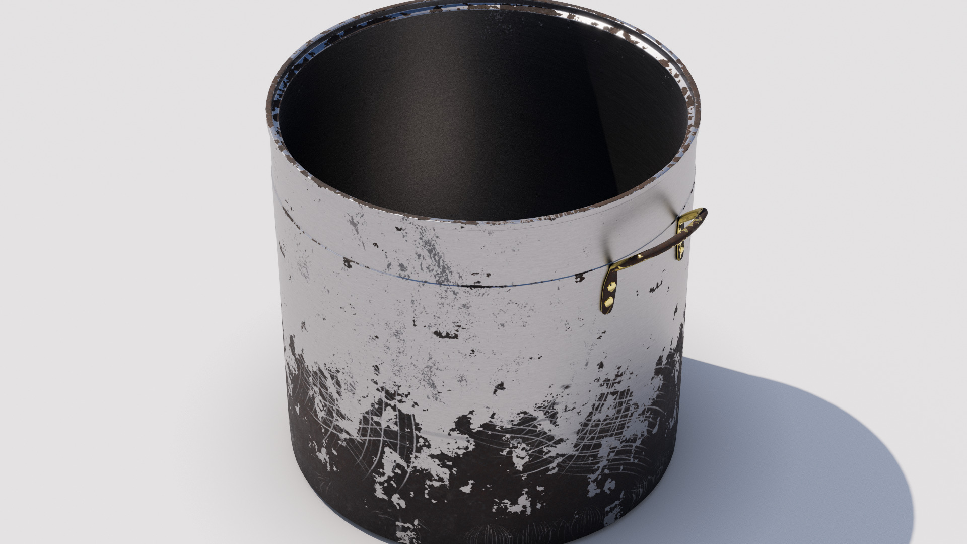 Old pot Low-poly 3D model_4