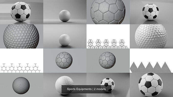 Sports Equipments 3D Model Collection