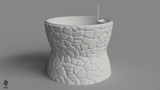 Self-Watering Flower Pot with Float Valve 3D Print Model Size XS 3D print model