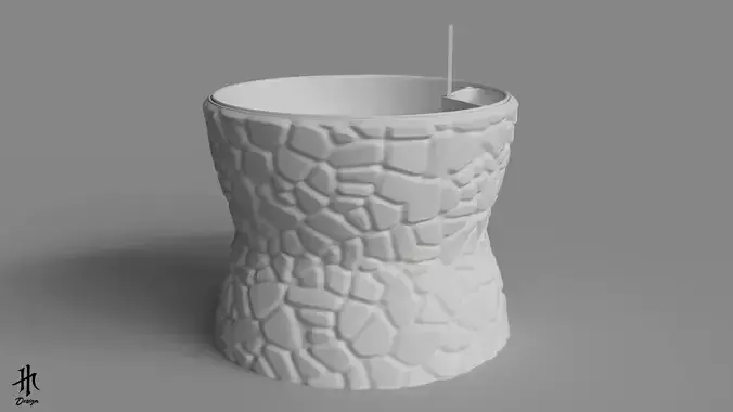Self-Watering Flower Pot with Float Valve 3D Print Model Size XS 3D print model