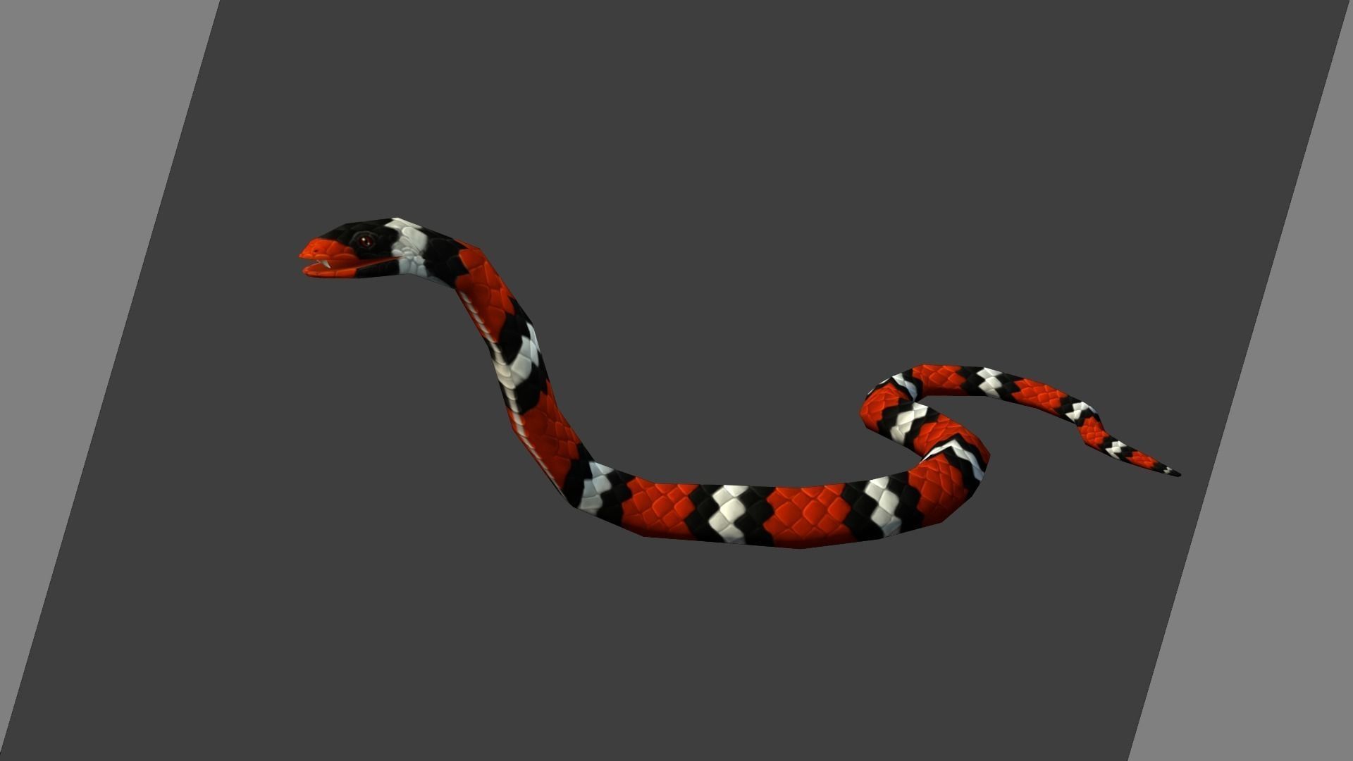 Animated Snakes Pack Low-poly 3D model_7