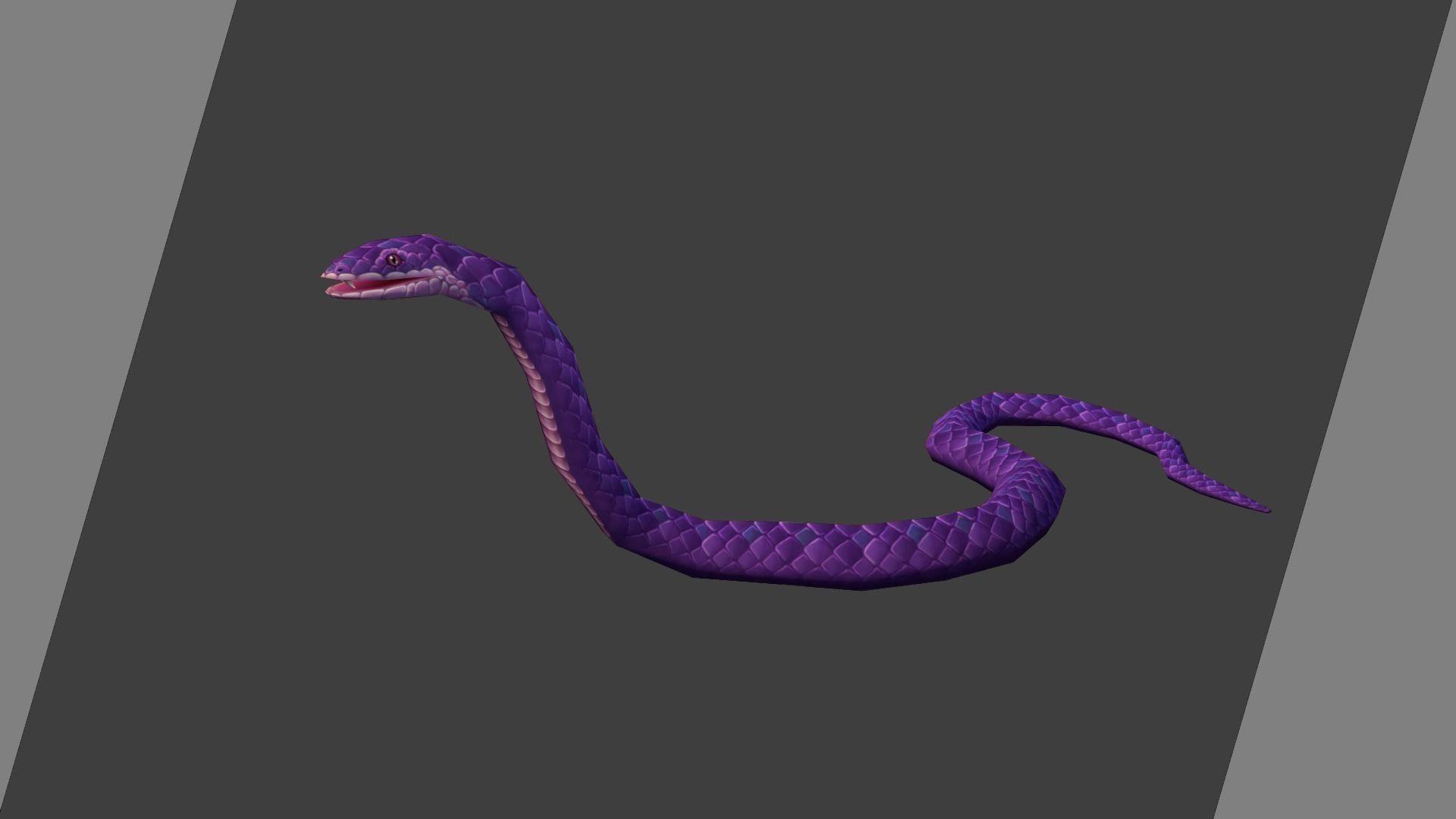 Animated Snakes Pack Low-poly 3D model_8
