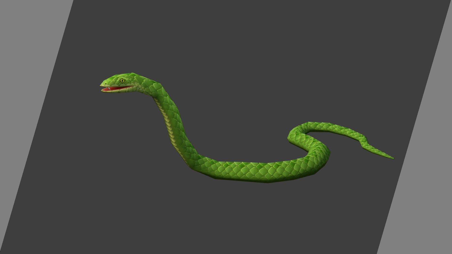 Animated Snakes Pack Low-poly 3D model_4